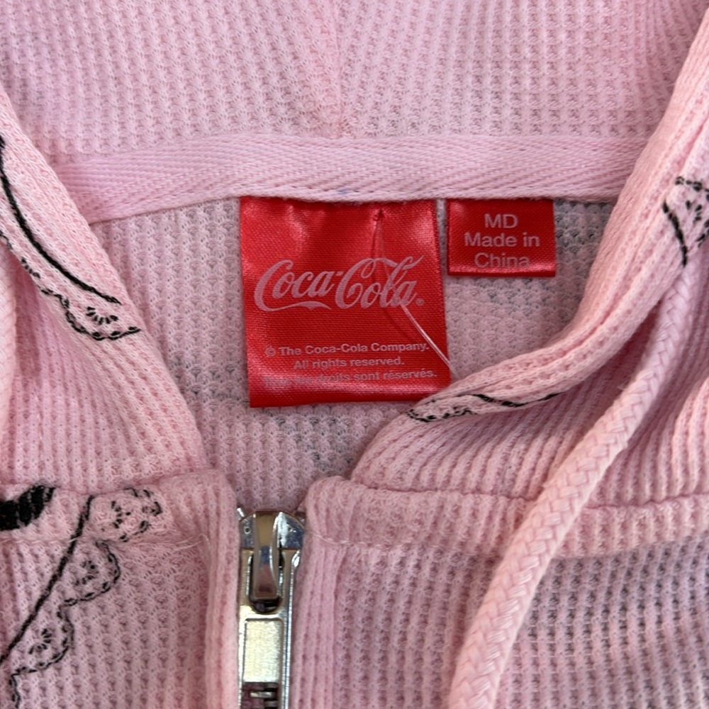Coca Cola Matching set with Diet Coke Logo - waffle full zip hoodie and shorts - Picture 4 of 9
